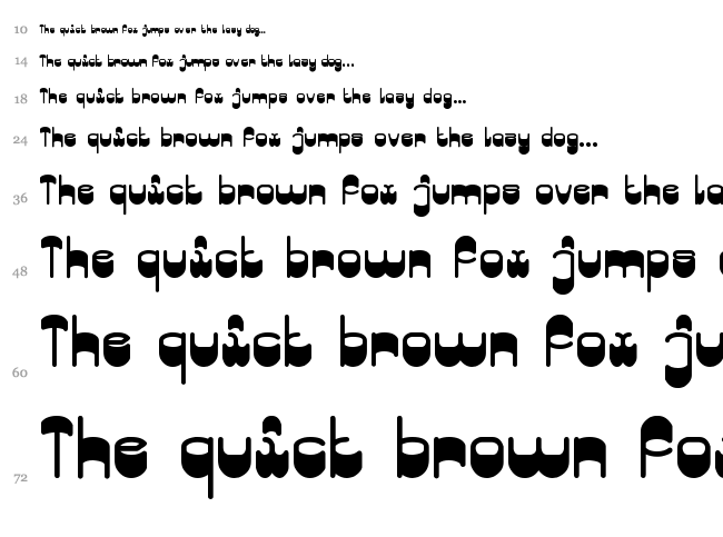 Singing Bird font waterfall